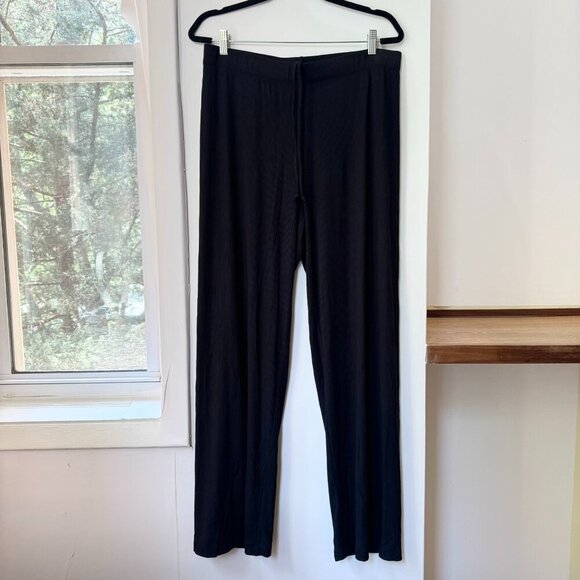 New SKIMS Soft Lounge Sleep Pants Wide Leg in Onyx Black Size Large - Picture 3 of 10